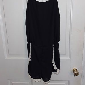 NEVER WORN Black tank top romper